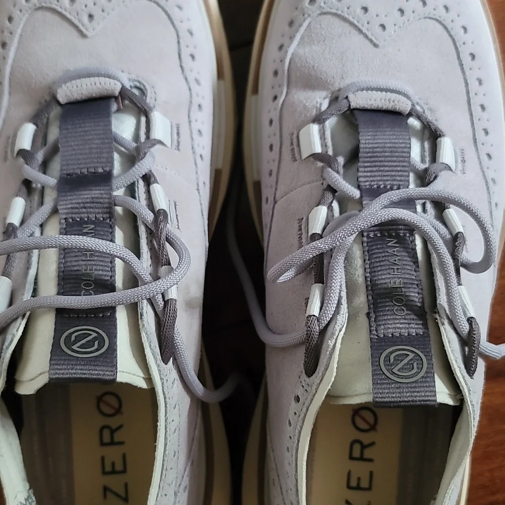 Cole Haan 5.ZERØGRAND Wingtip Oxford Dove-Silver BIrch-Alabaster